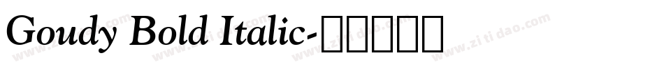 Goudy Bold Italic字体转换